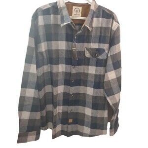 NWT Dubinik Men's Long Sleeve Flannel Button Up Shirt Customized Version Size XL